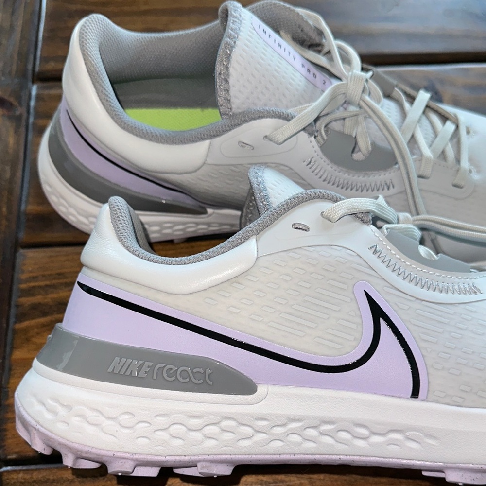 Nike React Infinity Pro 2 Golf Sz. 12 Light Gray and Purple - Picture 7 of 9